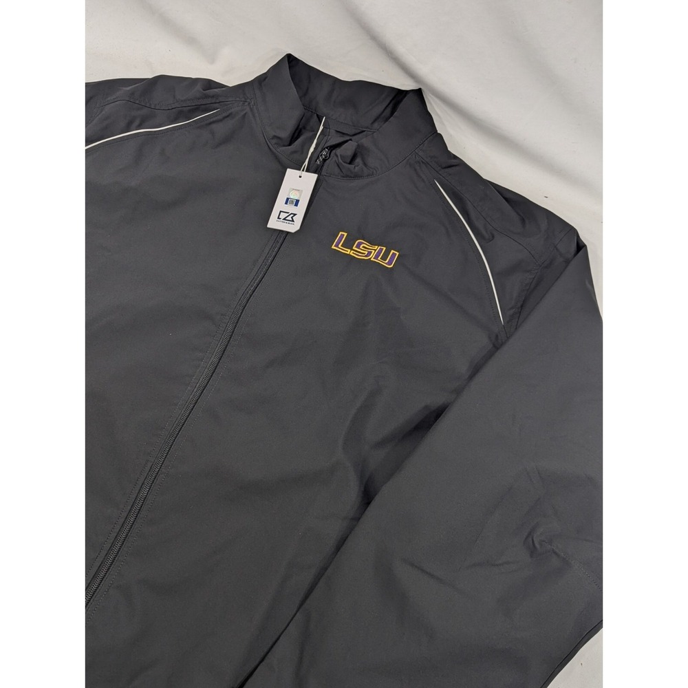 NWT Full Zip‎ LSU Cutter & Buck  Zip Up Jacket Size 3XB Big WeatherTec Tigers